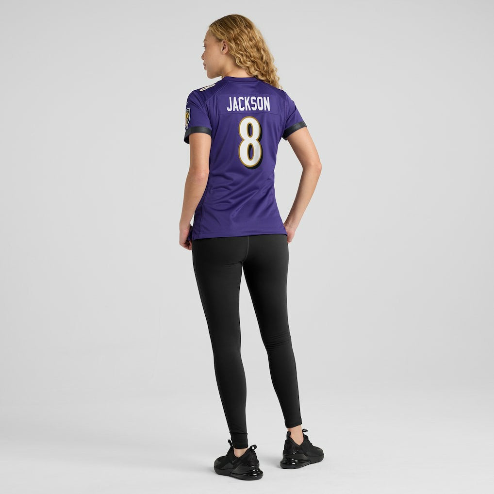 Lamar Jackson Baltimore Ravens Women's Game Player Jersey - Purple