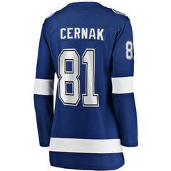 Erik Cernak Tampa Bay Lightning Fanatics Women's Home Breakaway Player Jersey Blue