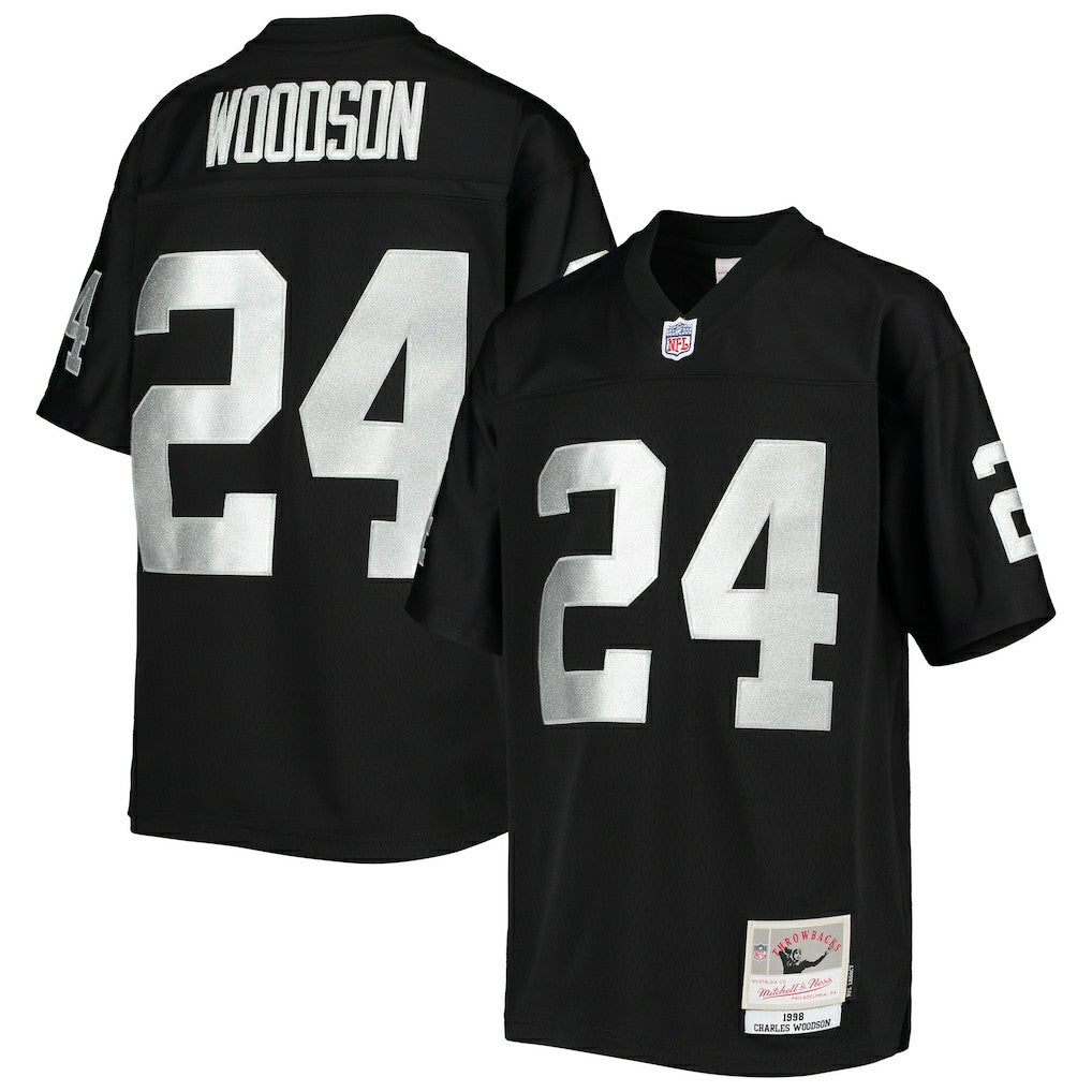 Charles Woodson Las Vegas Raiders Youth 1998 Legacy Retired Player Jersey - Black online