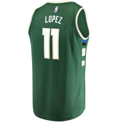 Brook Lopez Milwaukee Bucks Fast Break Replica Player Jersey Green - Icon Edition