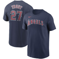 Mike Trout Los Angeles Angels Name & Number T-Shirt Navy | Nike