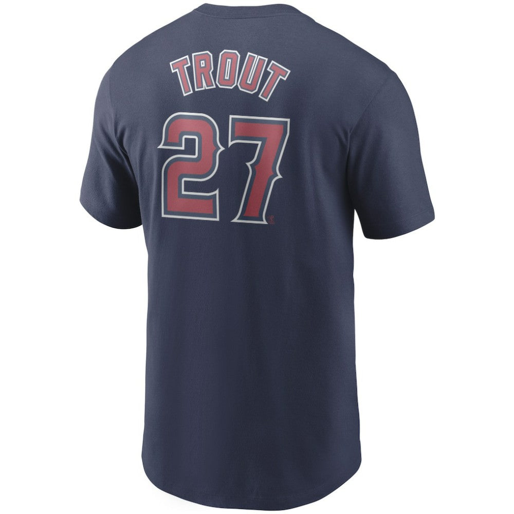 Mike Trout Los Angeles Angels Name & Number T-Shirt Navy | Nike