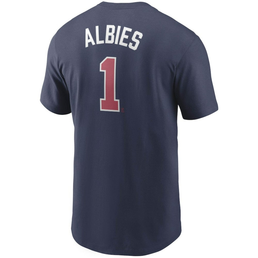 Ozzie Albies Atlanta Braves Fuse Name & Number T-Shirt Navy | Nike