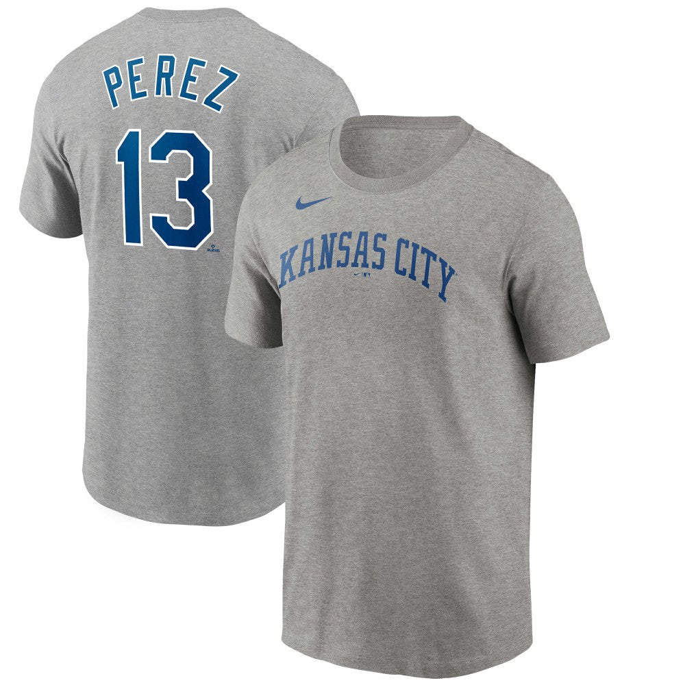 Salvador Perez Kansas City Royals Name & Number T-Shirt Gray | Nike