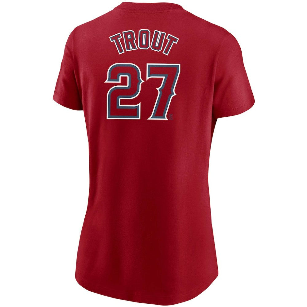 Mike Trout Los Angeles Angels Women's Name & Number T-Shirt Red | Nike