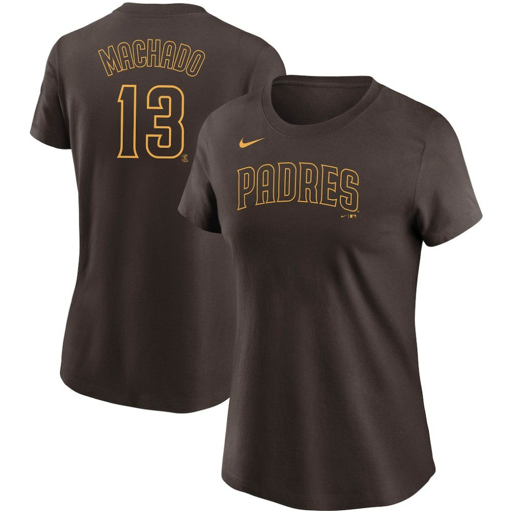 Manny Machado San Diego Padres Women's Name & Number T-Shirt Brown | Nike