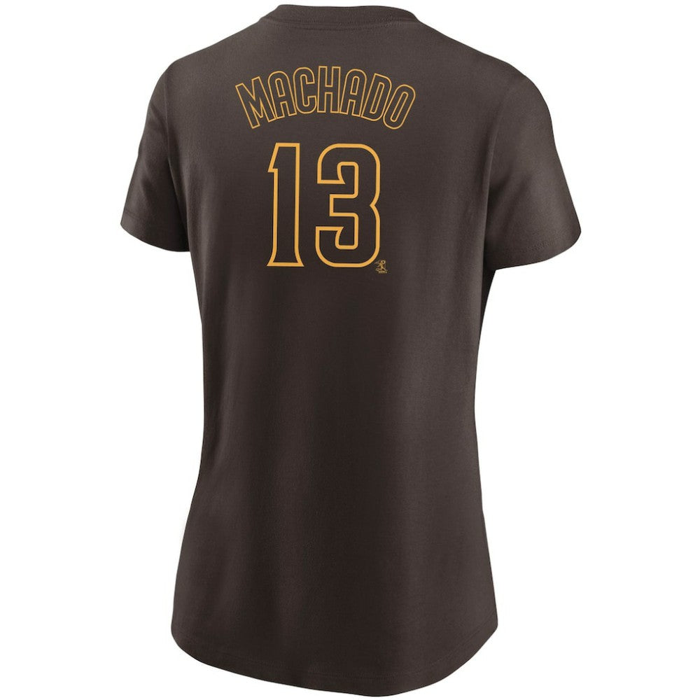 Manny Machado San Diego Padres Women's Name & Number T-Shirt Brown | Nike