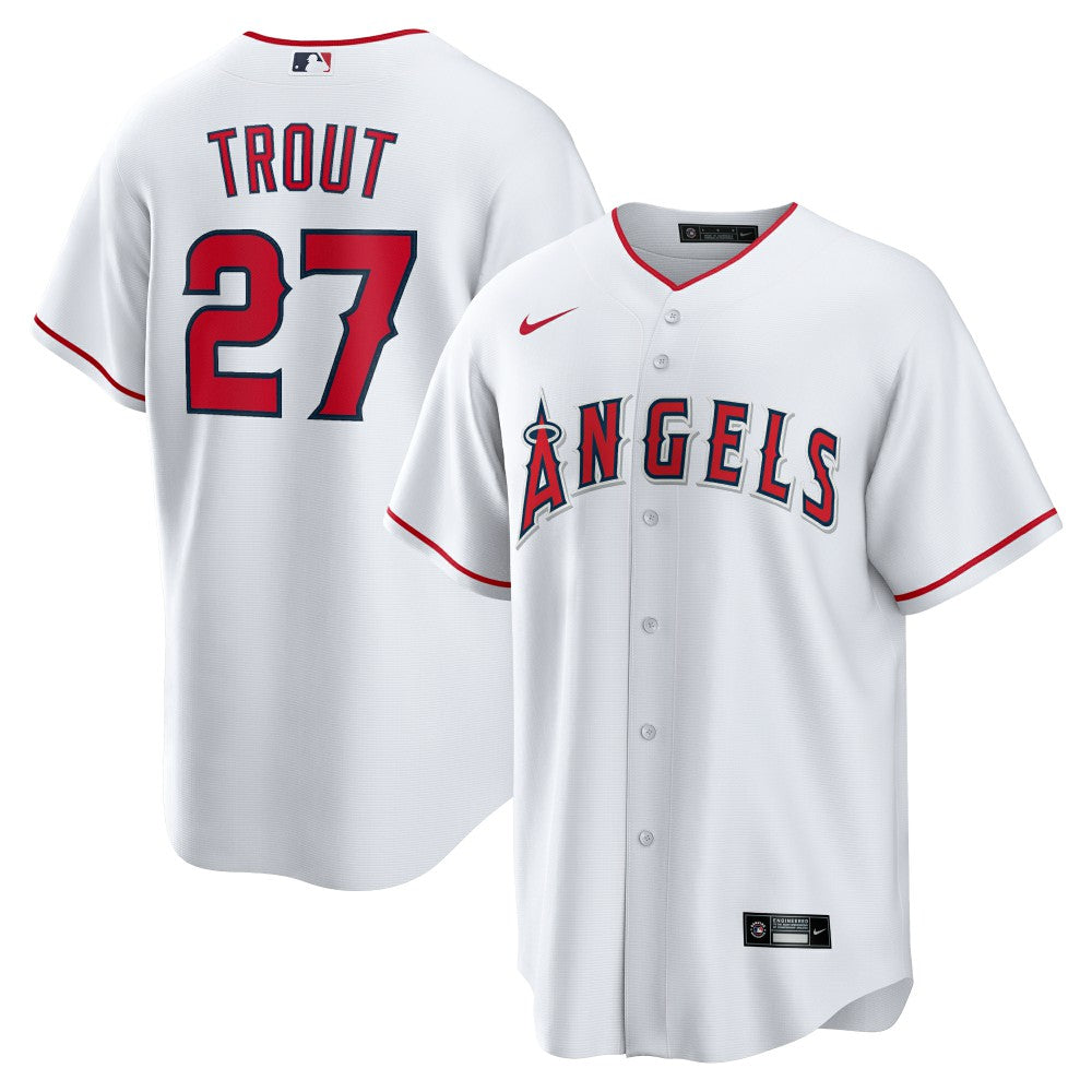 Mike Trout Los Angeles Angels Home Replica Player Name Jersey White | Nike