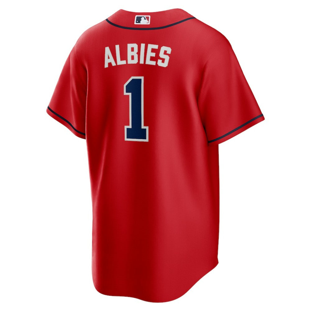 Ozzie Albies Atlanta Braves Alternate 2 Replica Jersey Red | Nike