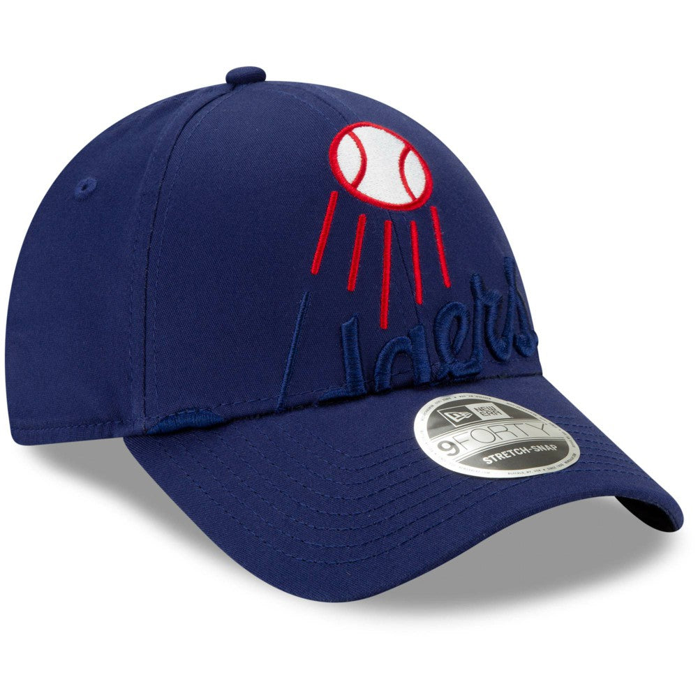 Los Angeles Dodgers Logo Elements Stretch Snapback 9FORTY Adjustable Hat Royal | New Era