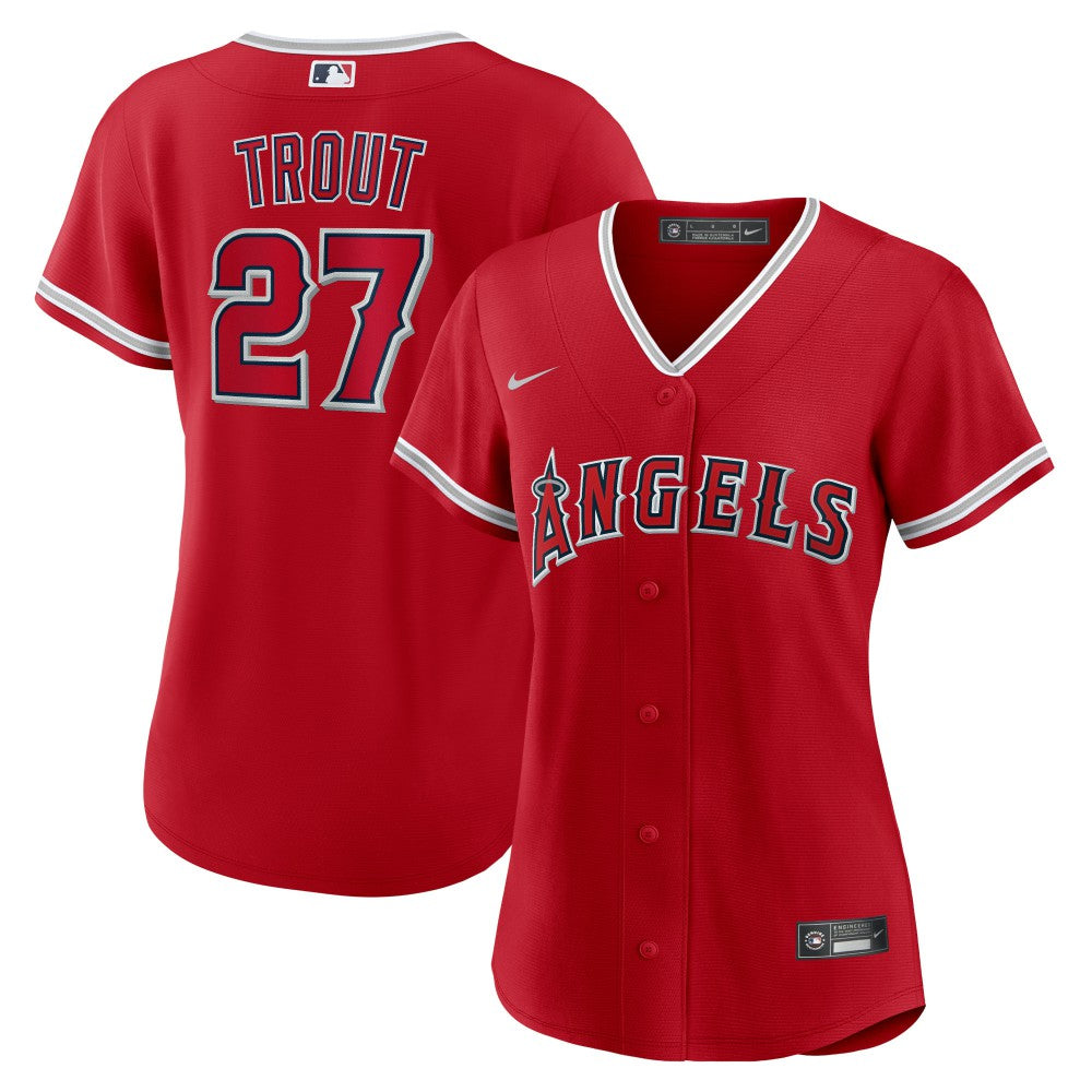 Mike Trout Los Angeles Angels Women's Alternate Replica Player Jersey Red | Nike