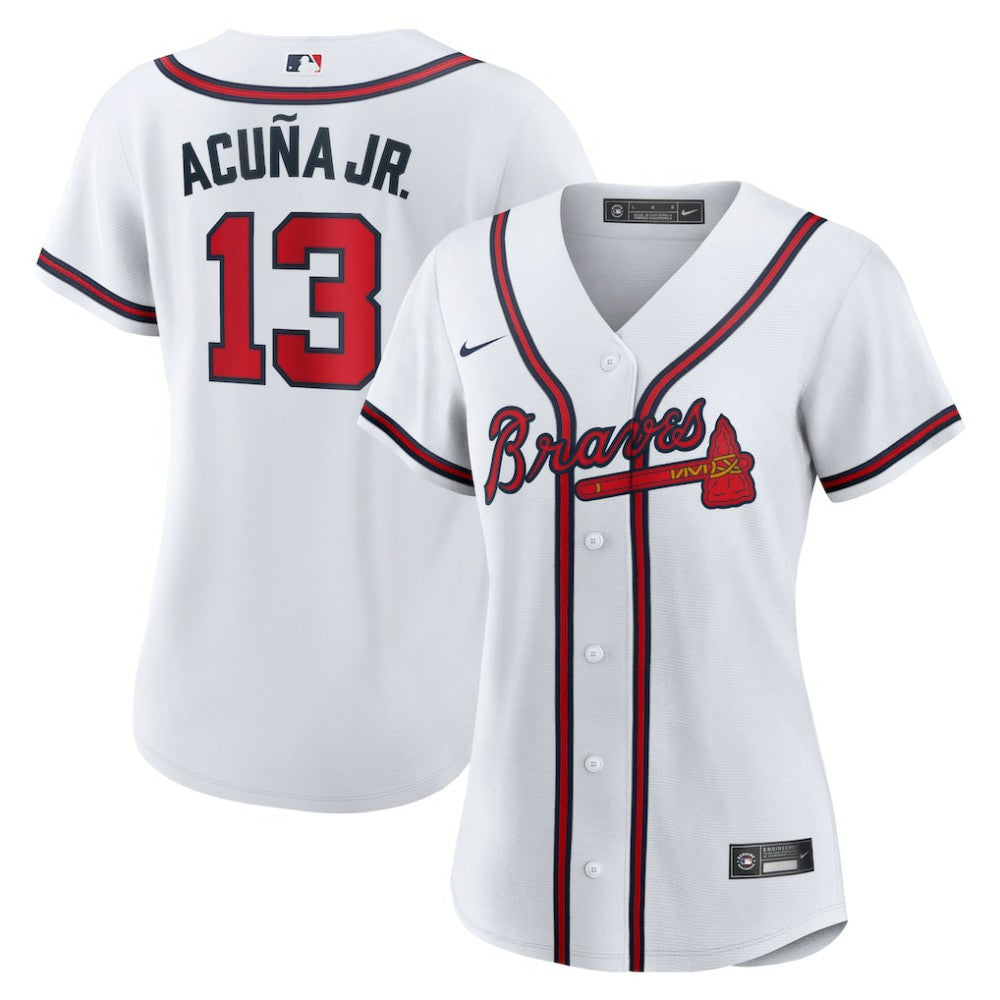 Ronald Acuna Jr. Atlanta Braves Women's Home Replica Player Jersey White | Nike