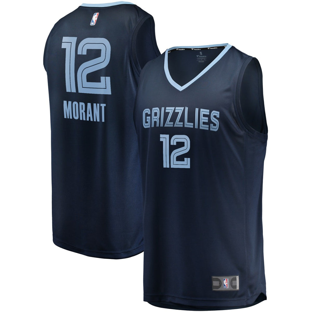 Ja Morant Memphis Grizzlies Replica Fast Break Jersey Navy - Icon Edition