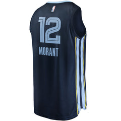Ja Morant Memphis Grizzlies Replica Fast Break Jersey Navy - Icon Edition