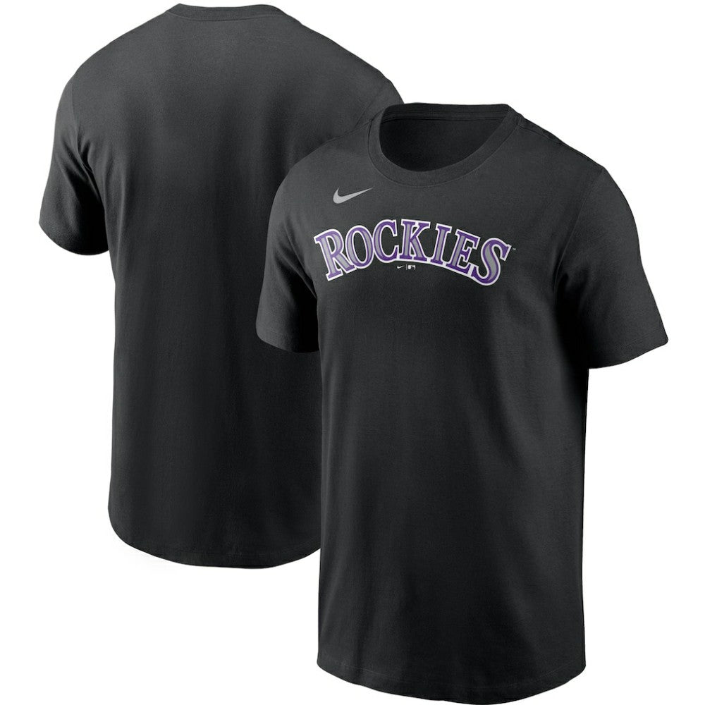 Colorado Rockies Team Wordmark T-Shirt Black | Nike