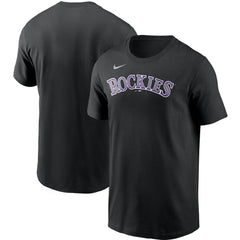 Colorado Rockies Team Wordmark T-Shirt Black | Nike