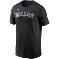 Colorado Rockies Team Wordmark T-Shirt Black | Nike