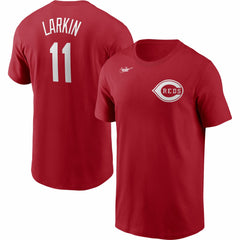 Barry Larkin Cincinnati Reds Cooperstown Collection Name & Number T-Shirt Red | Nike