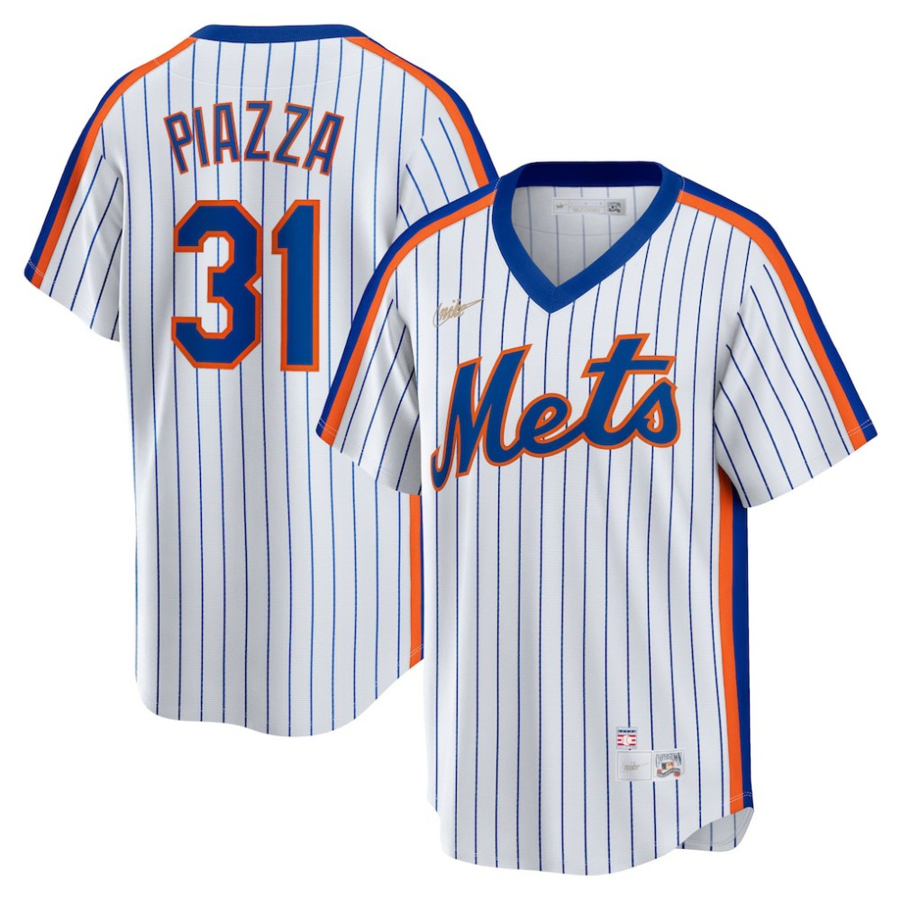 Mike Piazza New York Mets Home Cooperstown Collection Player Jersey White | Nike