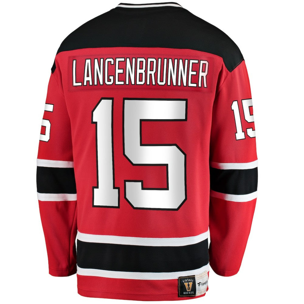 Jamie Langenbrunner New Jersey Devils Fanatics Premier Breakaway Retired Player Jersey Red