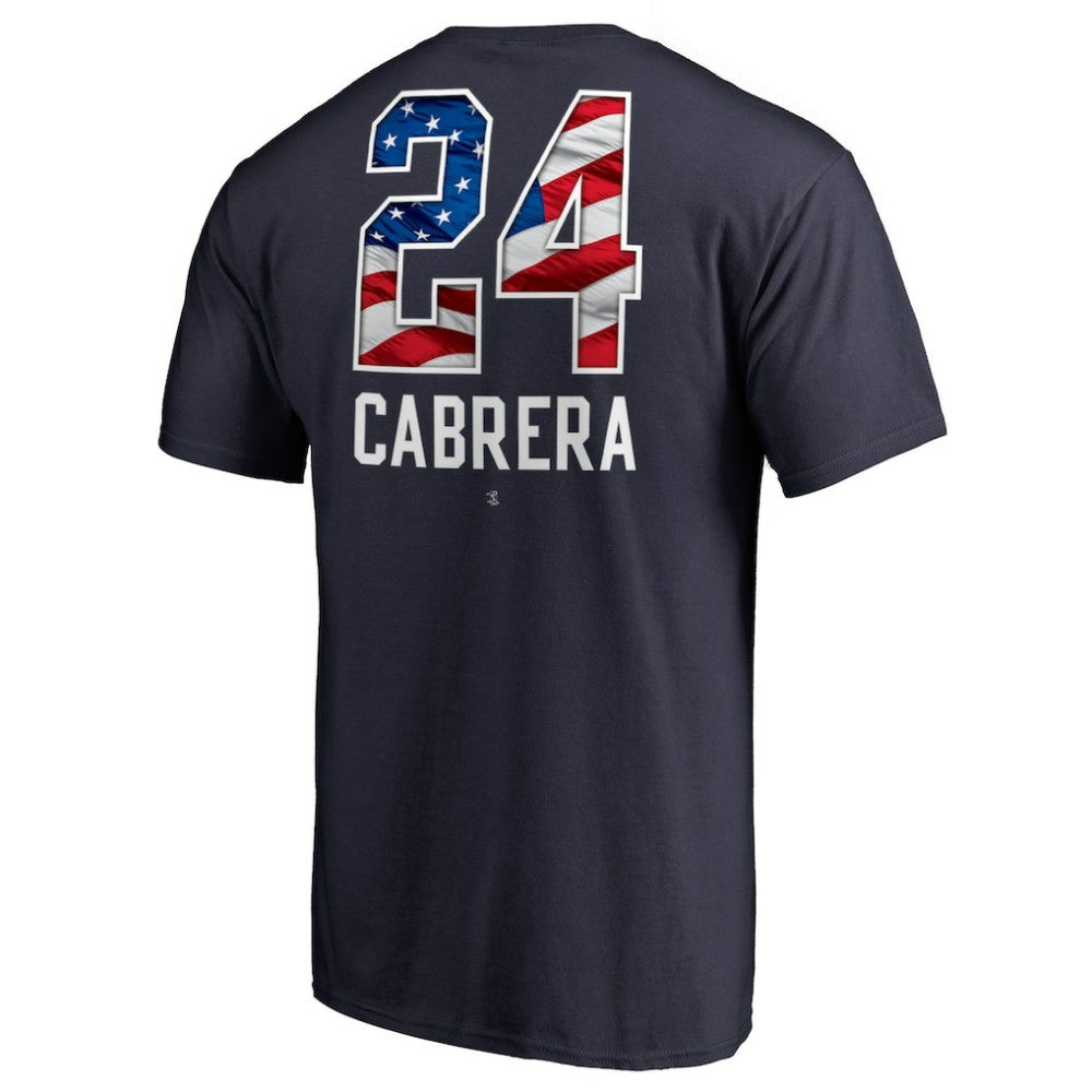 Miguel Cabrera Detroit Tigers Banner Wave Name & Number T-Shirt Navy