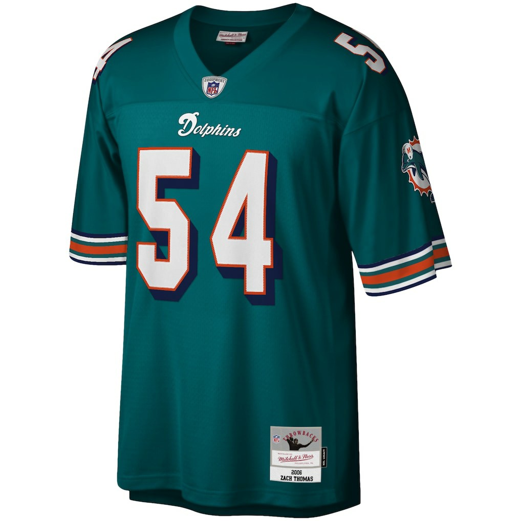 Zach Thomas Miami Dolphins Legacy Replica Jersey - Aqua discount
