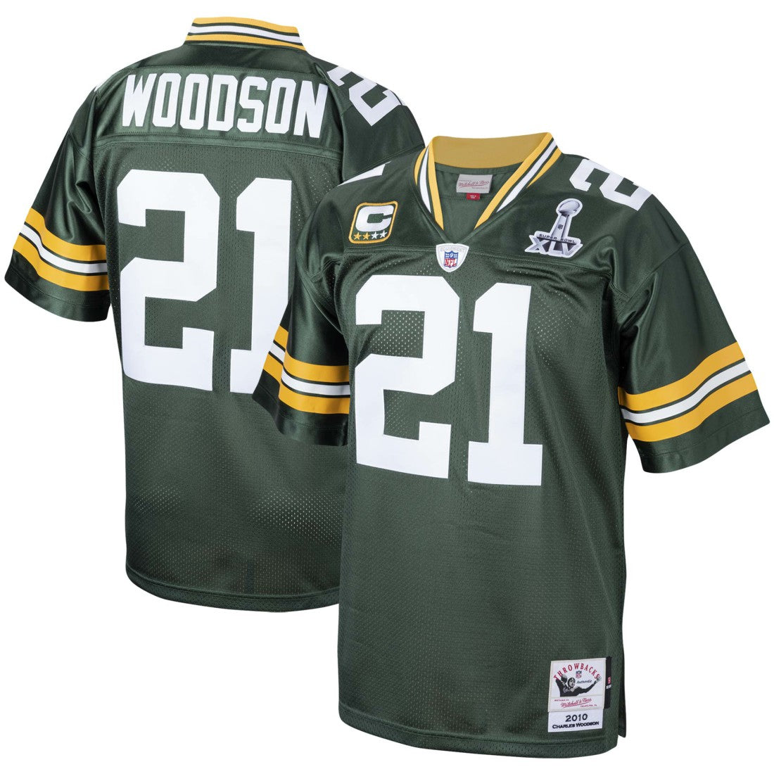 Charles Woodson Green Bay Packers 2010 Authentic Throwback Retired Player Jersey - Green cheap