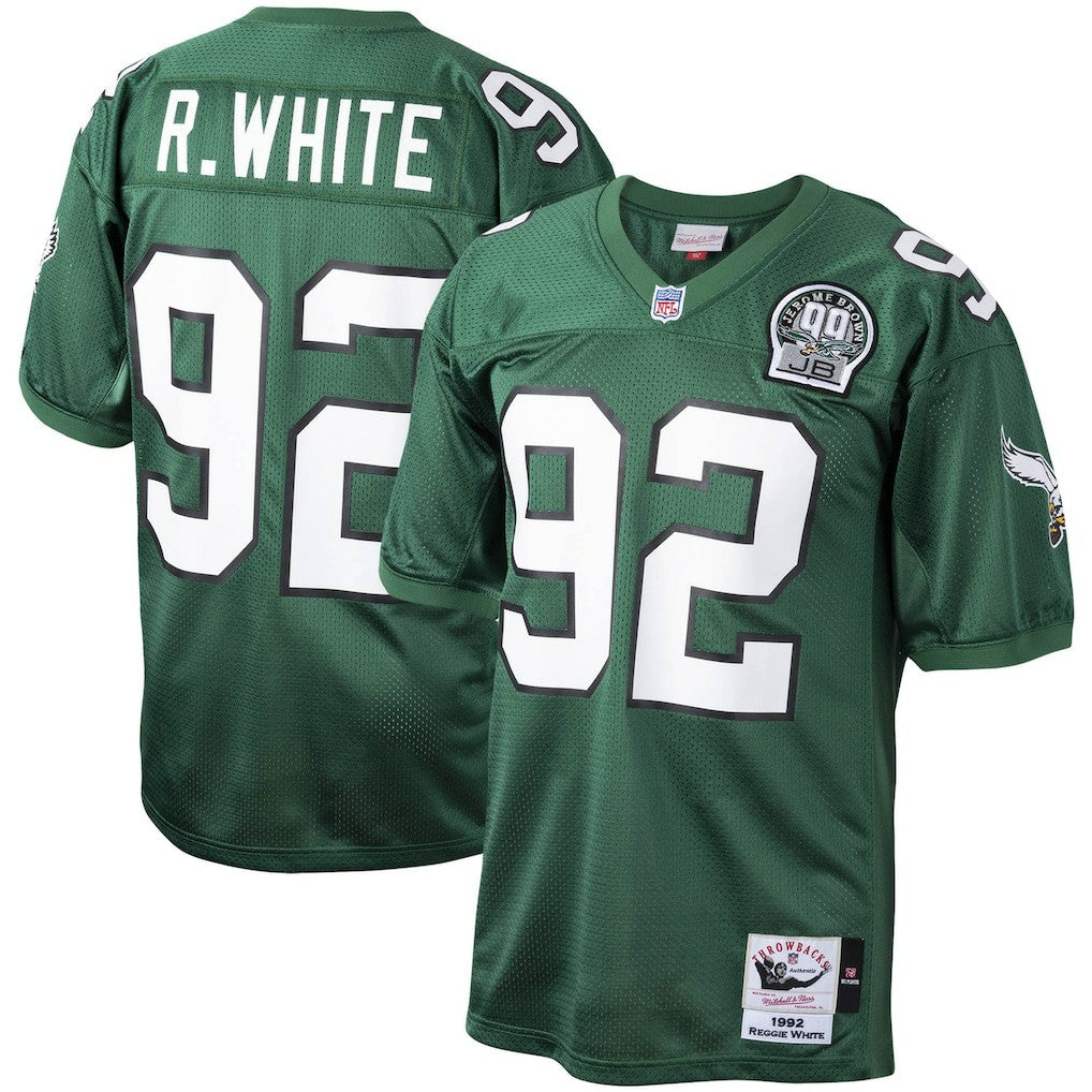 Reggie White Philadelphia Eagles Authentic Throwback Retired Player Jersey - Green for sale