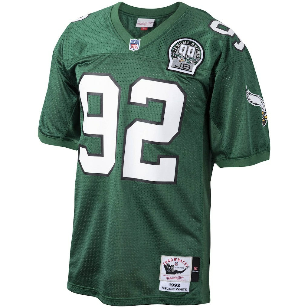 Reggie White Philadelphia Eagles Authentic Throwback Retired Player Jersey - Green for sale