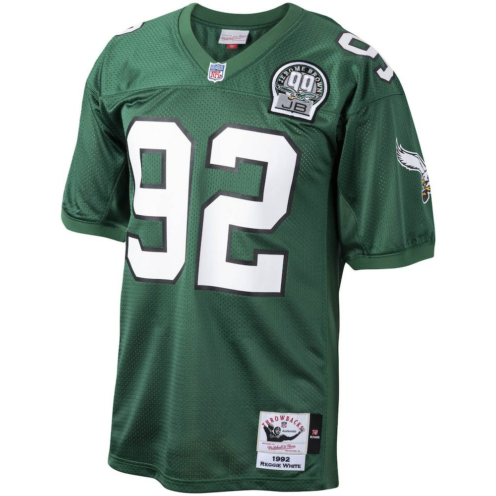 Reggie White Philadelphia Eagles Authentic Throwback Retired Player Jersey - Green for sale