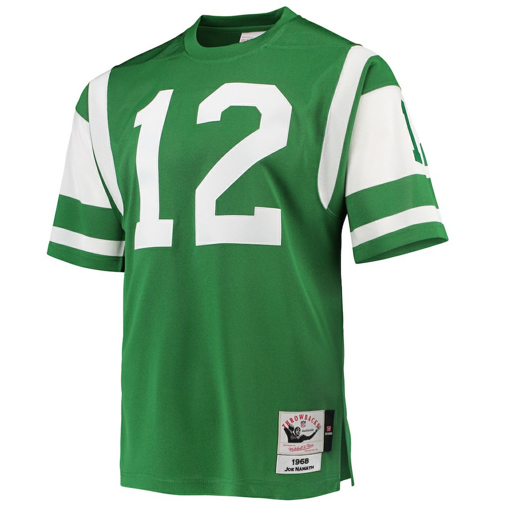 Joe Namath New York Jets 1968 Authentic Throwback Retired Player Jersey - Green on sale