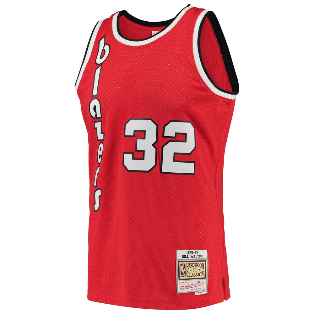 Bill Walton Portland Trail Blazers 1976/77 Hardwood Classics Swingman Jersey - Red