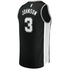Keldon Johnson San Antonio Spurs Fast Break Replica Jersey Black - Icon Edition