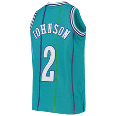 Larry Johnson Charlotte Hornets Youth 1992/93 Hardwood Classics Swingman Jersey - Teal