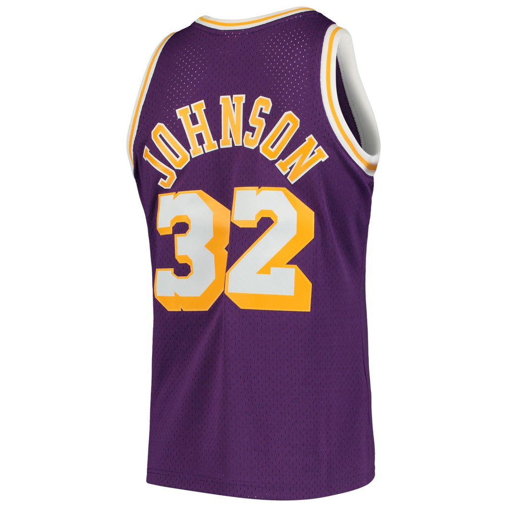 Magic Johnson Los Angeles Lakers 1984/85 Hardwood Classics Swingman Jersey - Purple