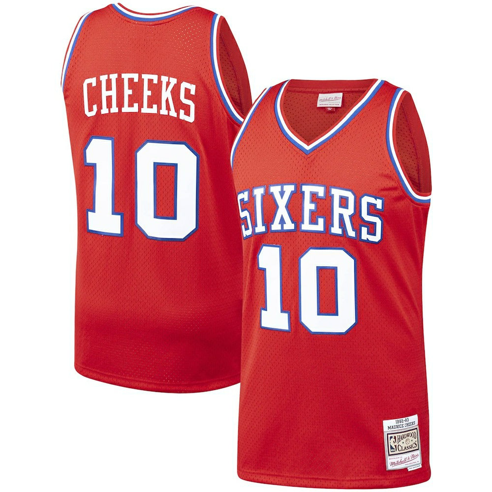 Maurice Cheeks Philadelphia 76ers Hardwood Classics Swingman Jersey - Red