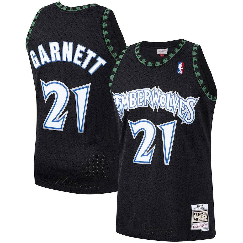 Kevin Garnett Minnesota Timberwolves Hardwood Classics Swingman Jersey - Black