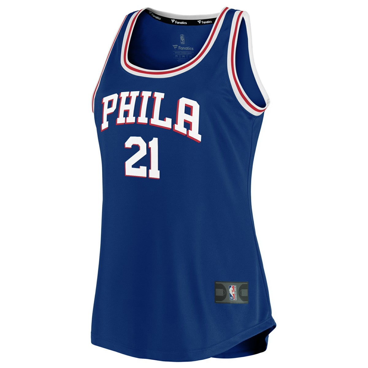 Joel Embiid Philadelphia 76ers Women's Fast Break Team Tank Jersey - Icon Edition - Royal