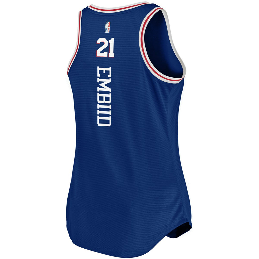 Joel Embiid Philadelphia 76ers Women's Fast Break Team Tank Jersey - Icon Edition - Royal