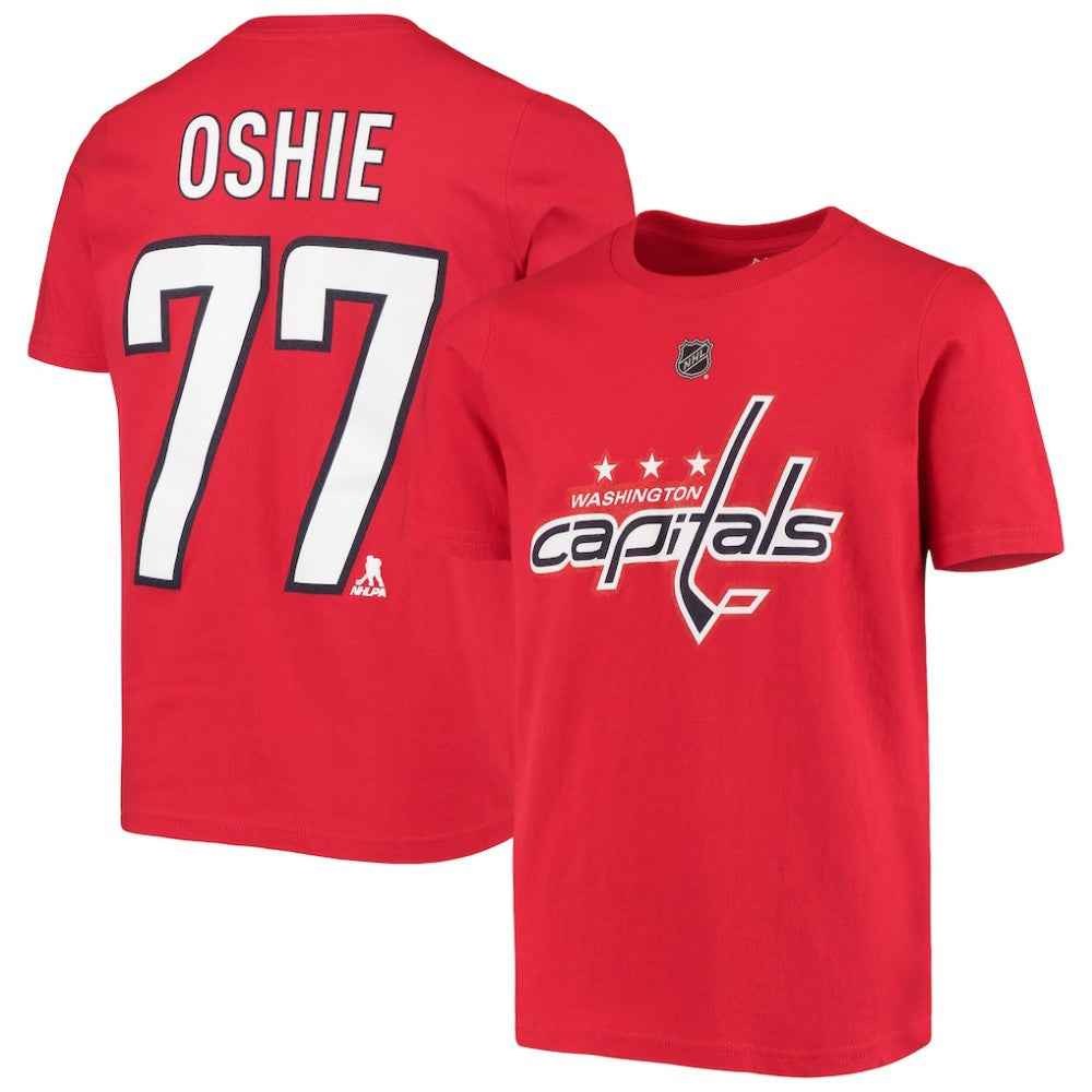 TJ Oshie Washington Capitals Youth Player Name & Number T-Shirt Red
