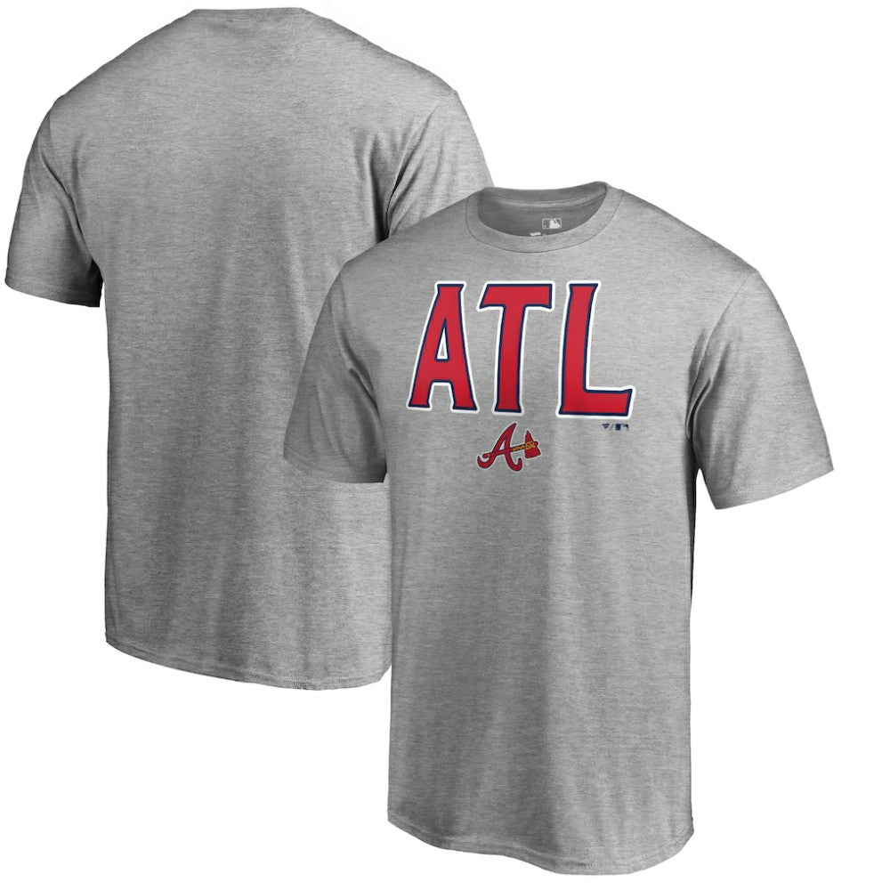 Atlanta Braves Hometown ATL T-Shirt Heather Gray