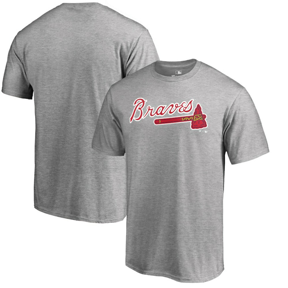 Atlanta Braves Team Wordmark T-Shirt Heathered Gray