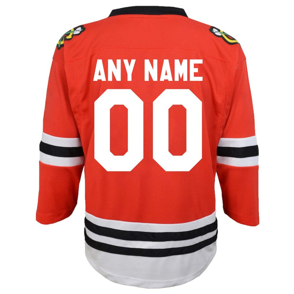 Chicago Blackhawks Youth Replica Custom Jersey Red