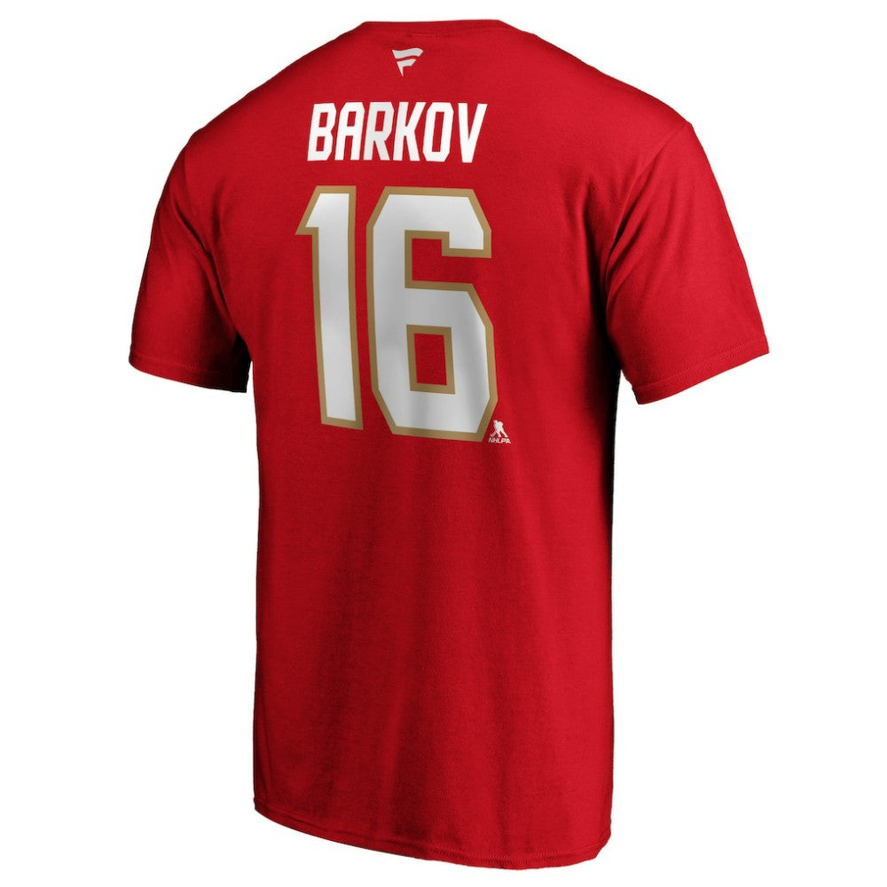 Aleksander Barkov Florida Panthers Fanatics Authentic Stack Player Name & Number T-Shirt Red