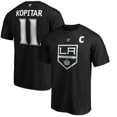 Anze Kopitar Los Angeles Kings Fanatics Authentic Stack Player Name & Number T-Shirt Black