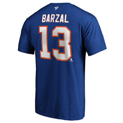 Mathew Barzal New York Islanders Fanatics Authentic Stack Player Name & Number T-Shirt Royal