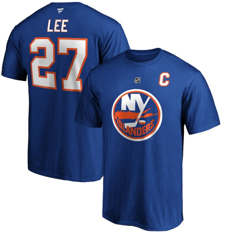 Anders Lee New York Islanders Fanatics Authentic Stack Player Name & Number T-Shirt Royal