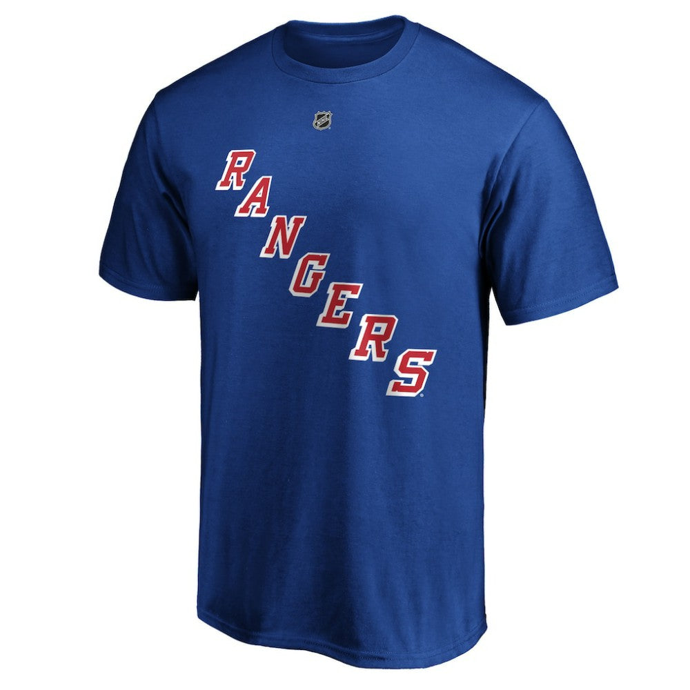Mika Zibanejad New York Rangers Fanatics Authentic Stack Player Name & Number T-Shirt Blue