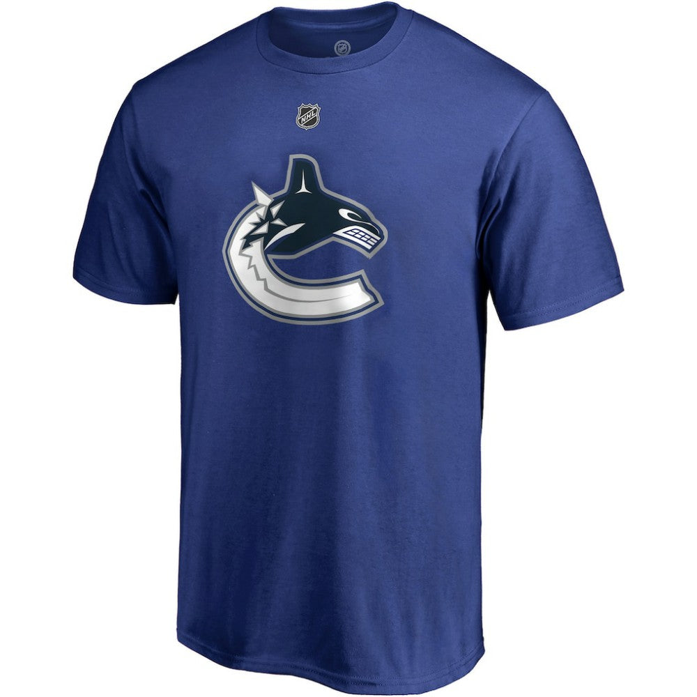 Brock Boeser Vancouver Canucks Fanatics Authentic Stack Player Name & Number T-Shirt Blue