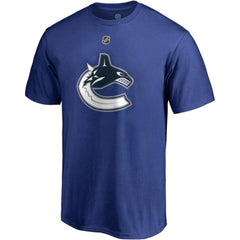 Brock Boeser Vancouver Canucks Fanatics Authentic Stack Player Name & Number T-Shirt Blue
